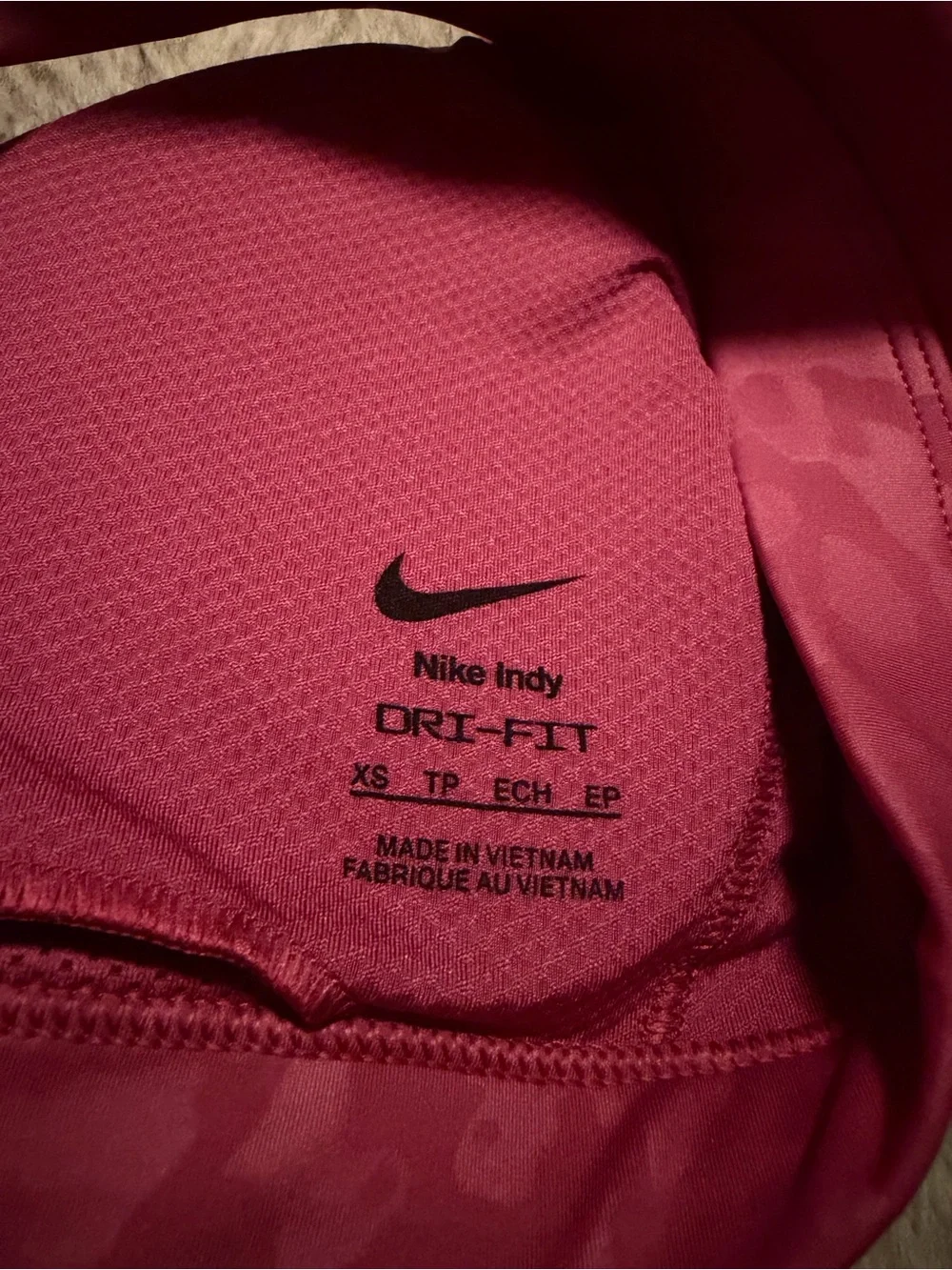 Nike Pink Camo Athletic Tank Bra